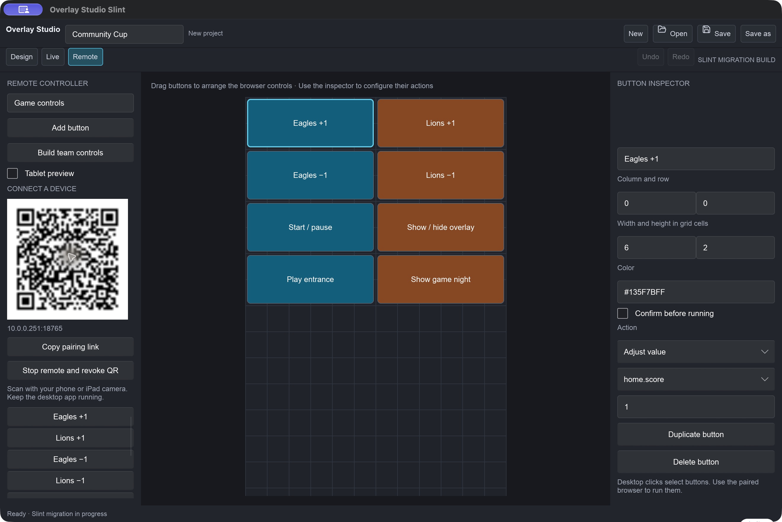 Remote controller layout